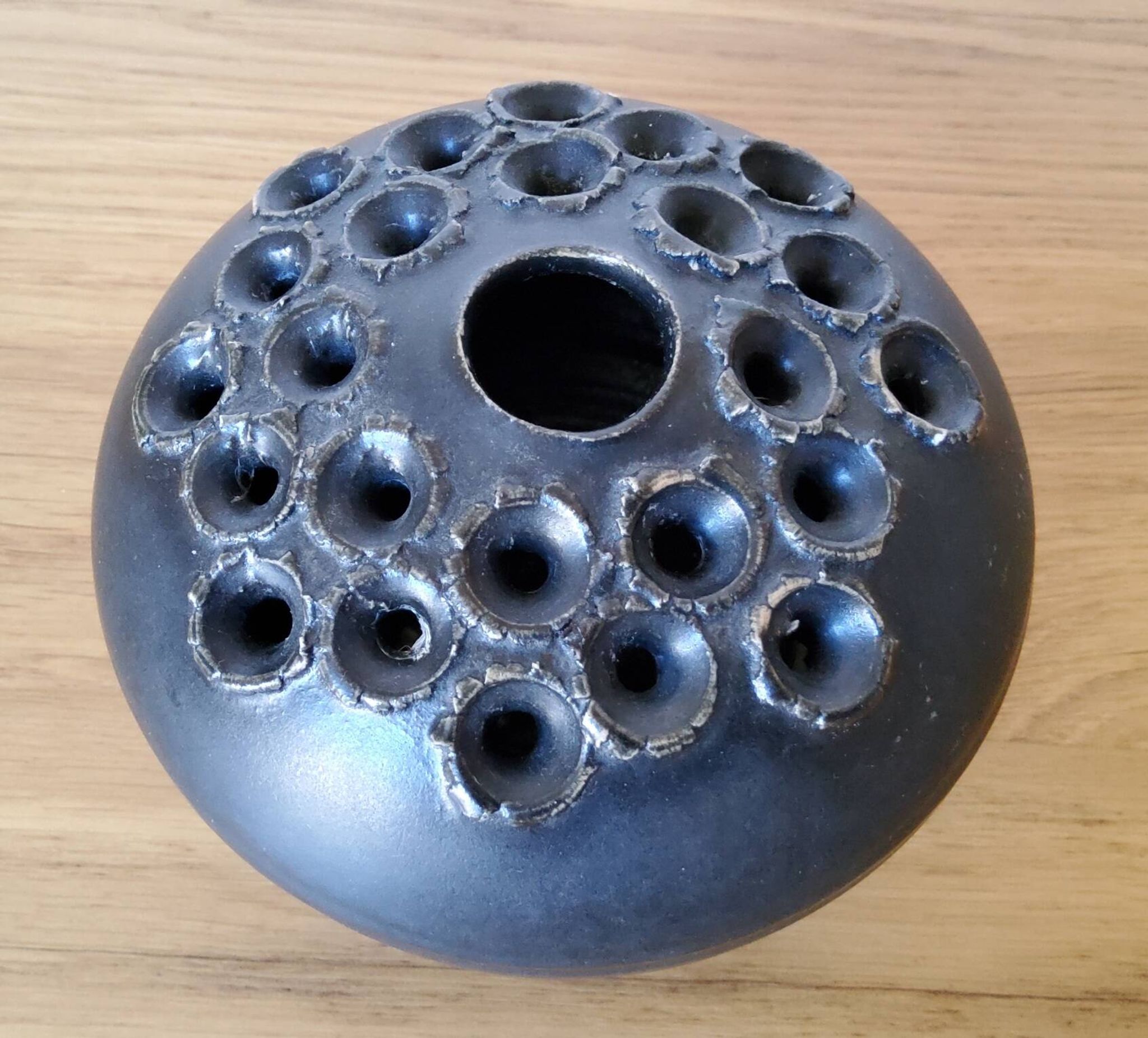 Black ceramic vase from Denmark