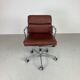 Eames ICF for Herman Miller brown leather Soft Pad Group chair