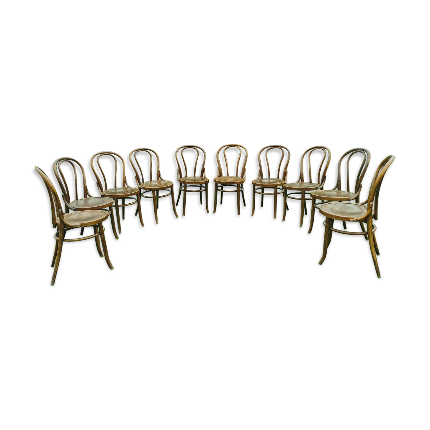 Set of 10 bistro chairs