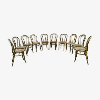 Set of 10 bistro chairs