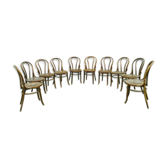 Set of 10 bistro chairs