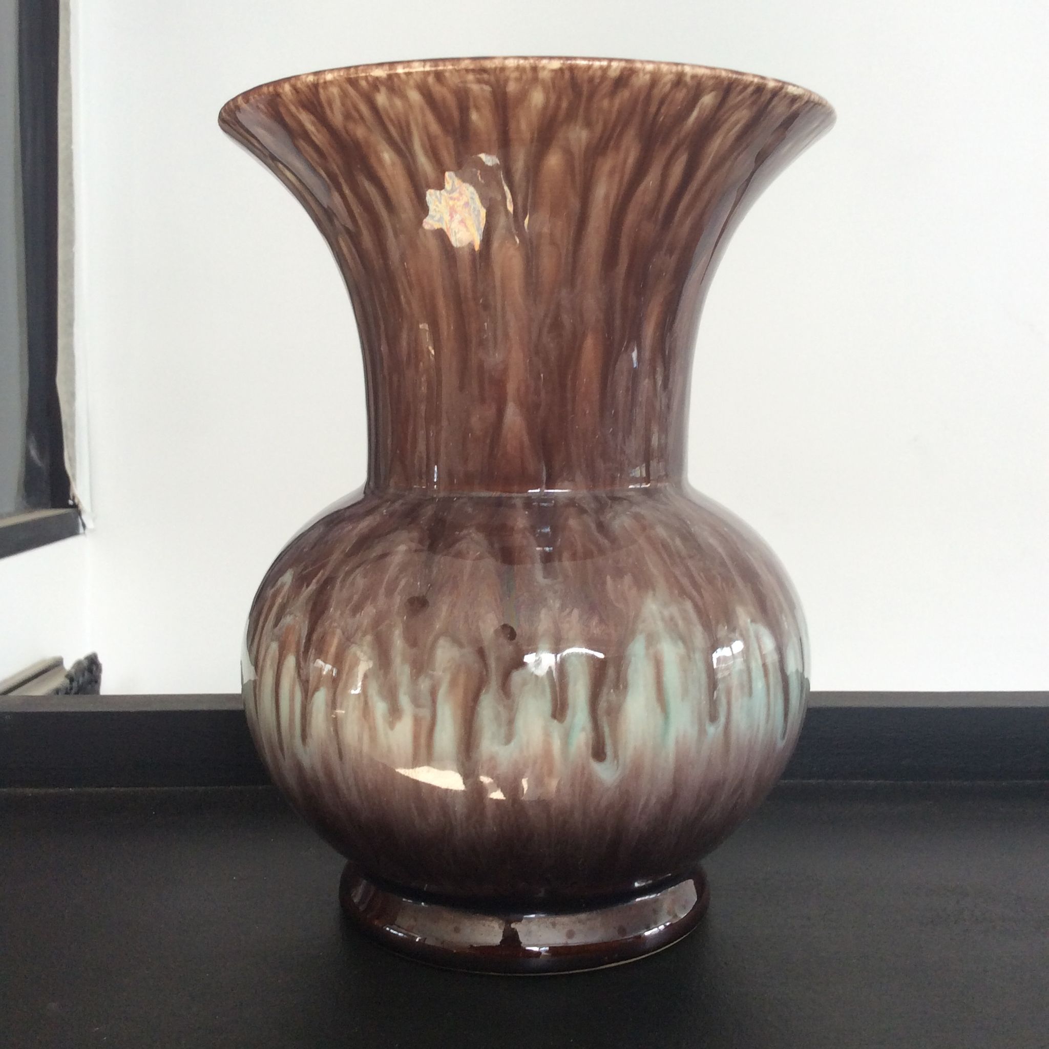 Vase vintage en céramique émaillée Germany