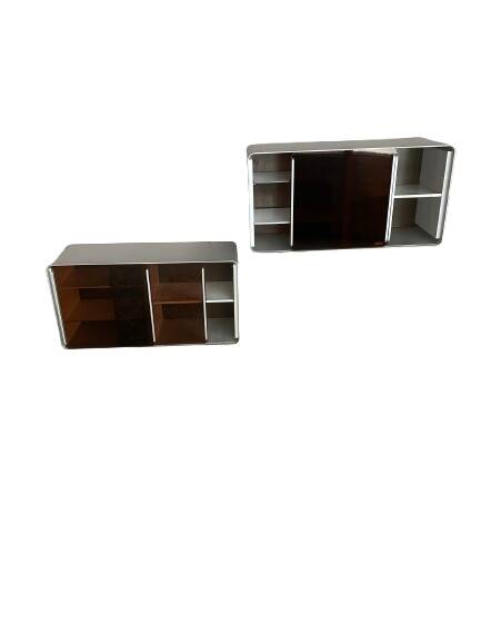 Vintage modular aluminum wall unit — 60s-70s