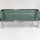 Table basse vintage en acier & verre 1970