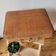 60s woven bamboo suitcase