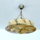 Art Deco pendant light in amber marble glass