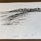 Drawing - view of kersiny - brittany
