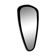Vintage 1960 asymmetrical mirror - 69 x 35 cm