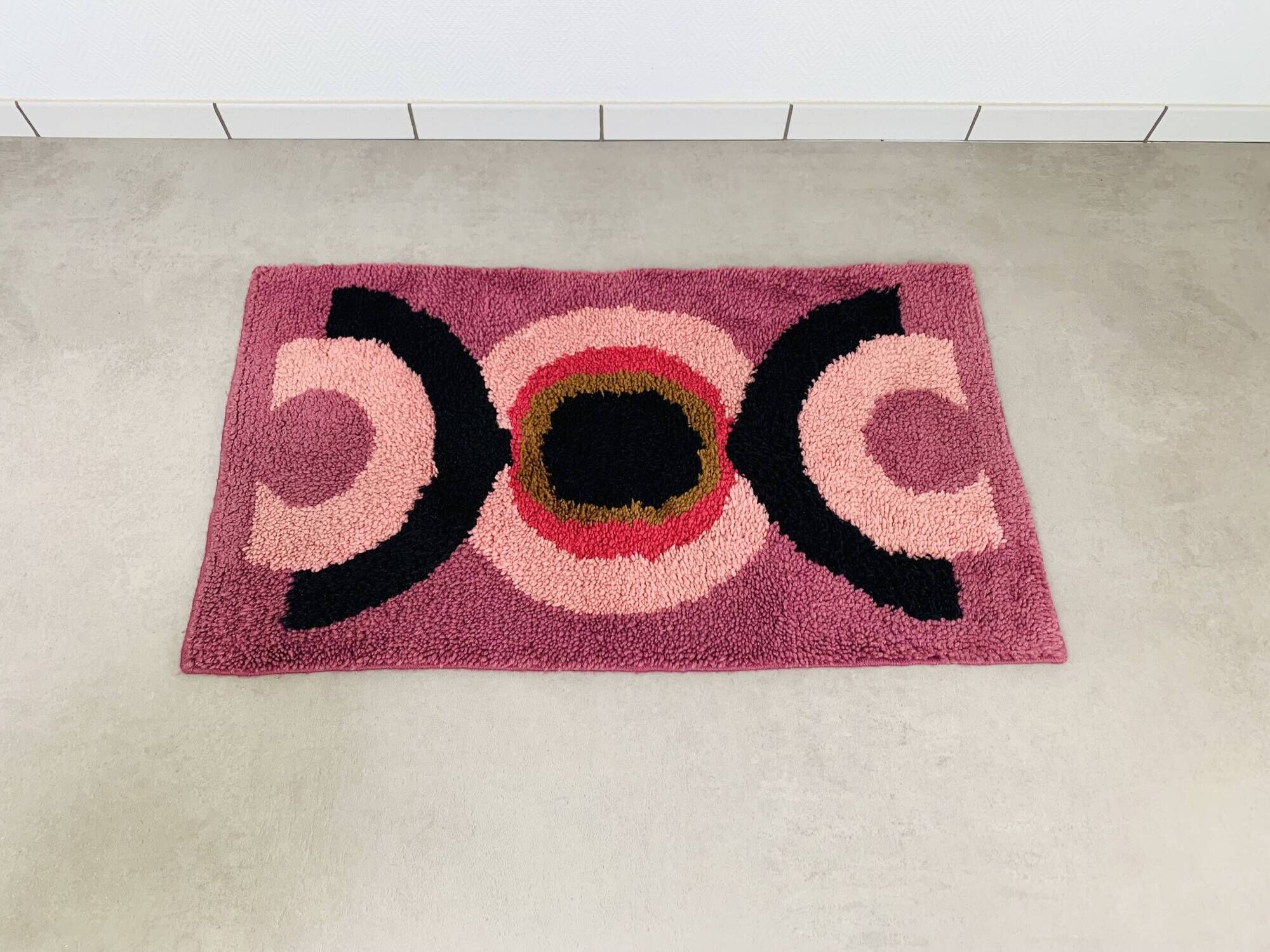 70's wool rug/bedside mat, Scandinavian style