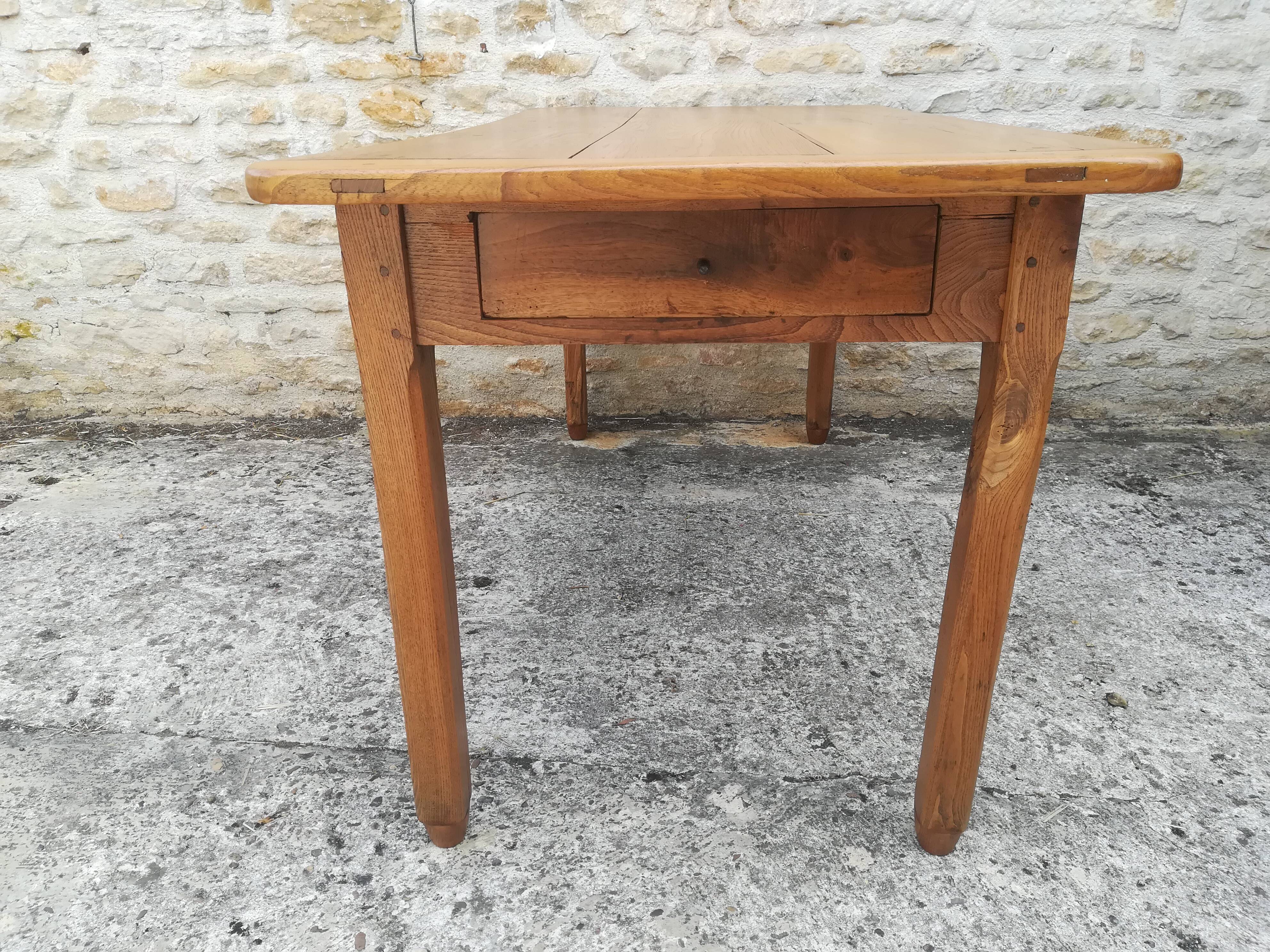 Elm farmhouse table