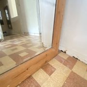 Very large mirror in antique pine.