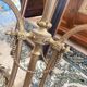 Lustre Bronze Ceiling Light Empire Return Egypt Ram 6 Lights Frosted Glass