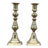 Set of 2 victorian brass candlesticks