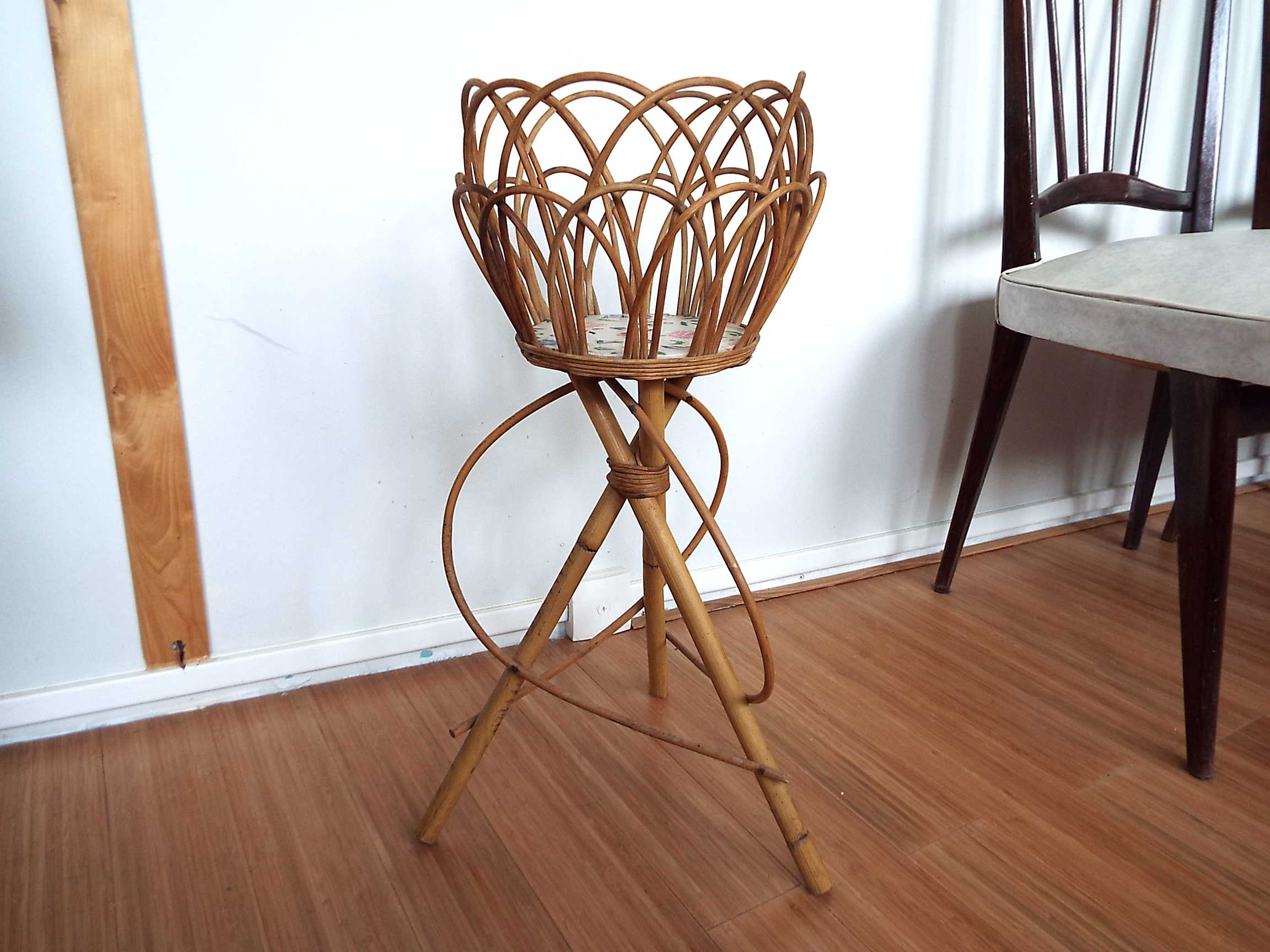 Rattan plant holder