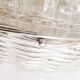 Bohemian crystal flower pick, oval, silver metal