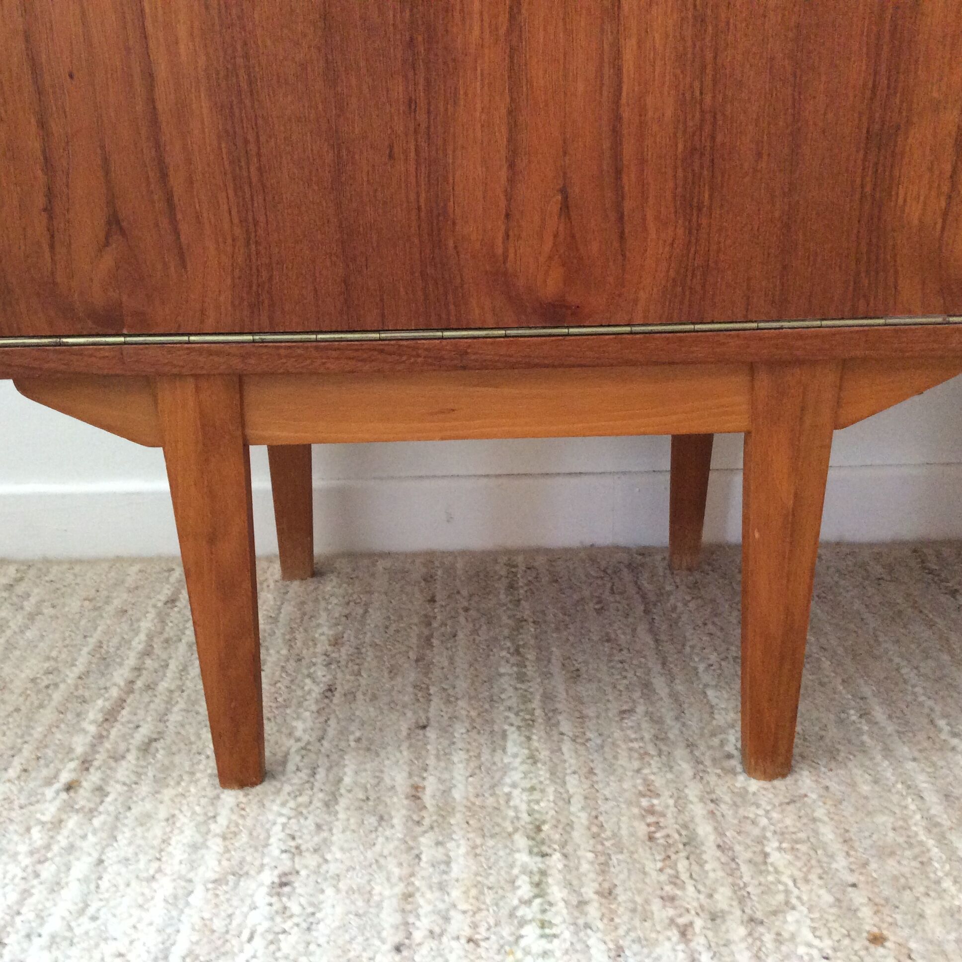 Pair of Scandinavian bedsides in 60s teak