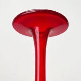 Vintage red glass solifleur vase by Cari Zalloni for WMF.