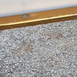 Mirror of the 70s in gilded metal, 60x35 cm