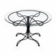 Wrought Iron Frederic Weinberg Dining Set with Glass Top