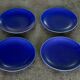 Set of 4 blue plates, Hoganas Keramik, Sweden