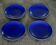 Lot de 4 assiettes bleues, Hoganas Keramik, Suède