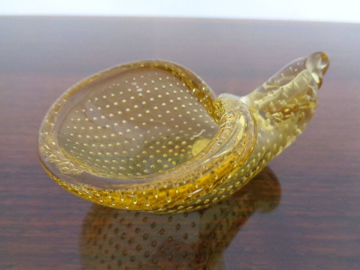 Italian Murano Glass Shell by Archimede Seguso for Murano, 1960s