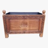 Antique solid teak flower pot