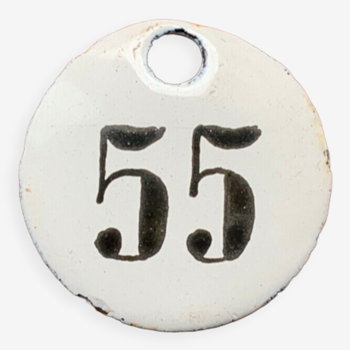 Vintage Enamel Train Seat Numbers from Europe Lucky Number House Number Room