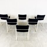 6 postmodern cirkel dining chairs by Metaform, 1980s