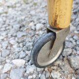 wheeled wicker dessert trolley, console, vintage