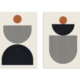 2 geometric art prints. A2 (42x59.4cm)