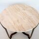 Italian mid-century brass and travertine marble coffee table, 1970