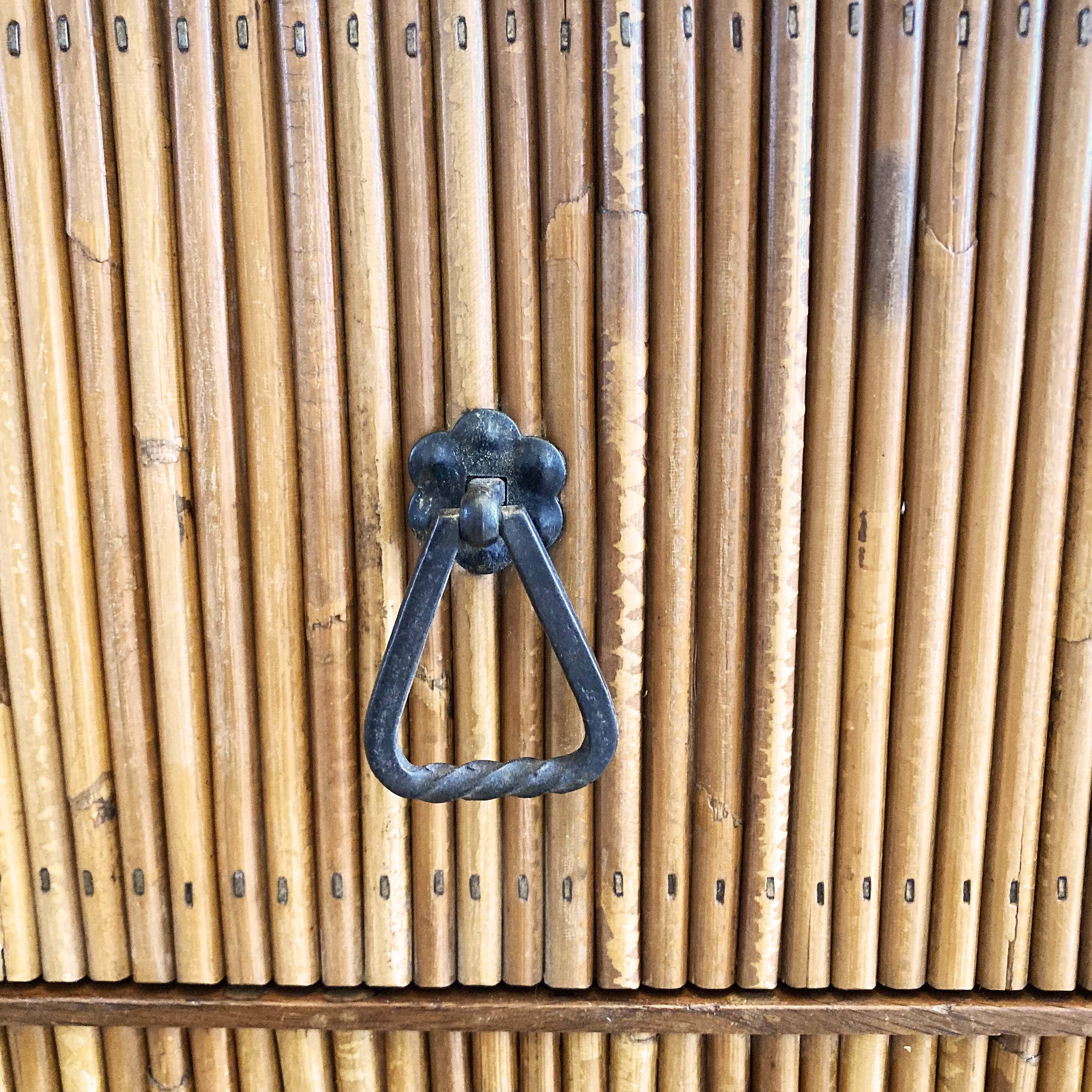 Split rattan chest of drawers from the 60s