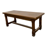 Dark oak farmhouse table