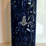 Blue rectangular vintage vase with birds Cortendorf