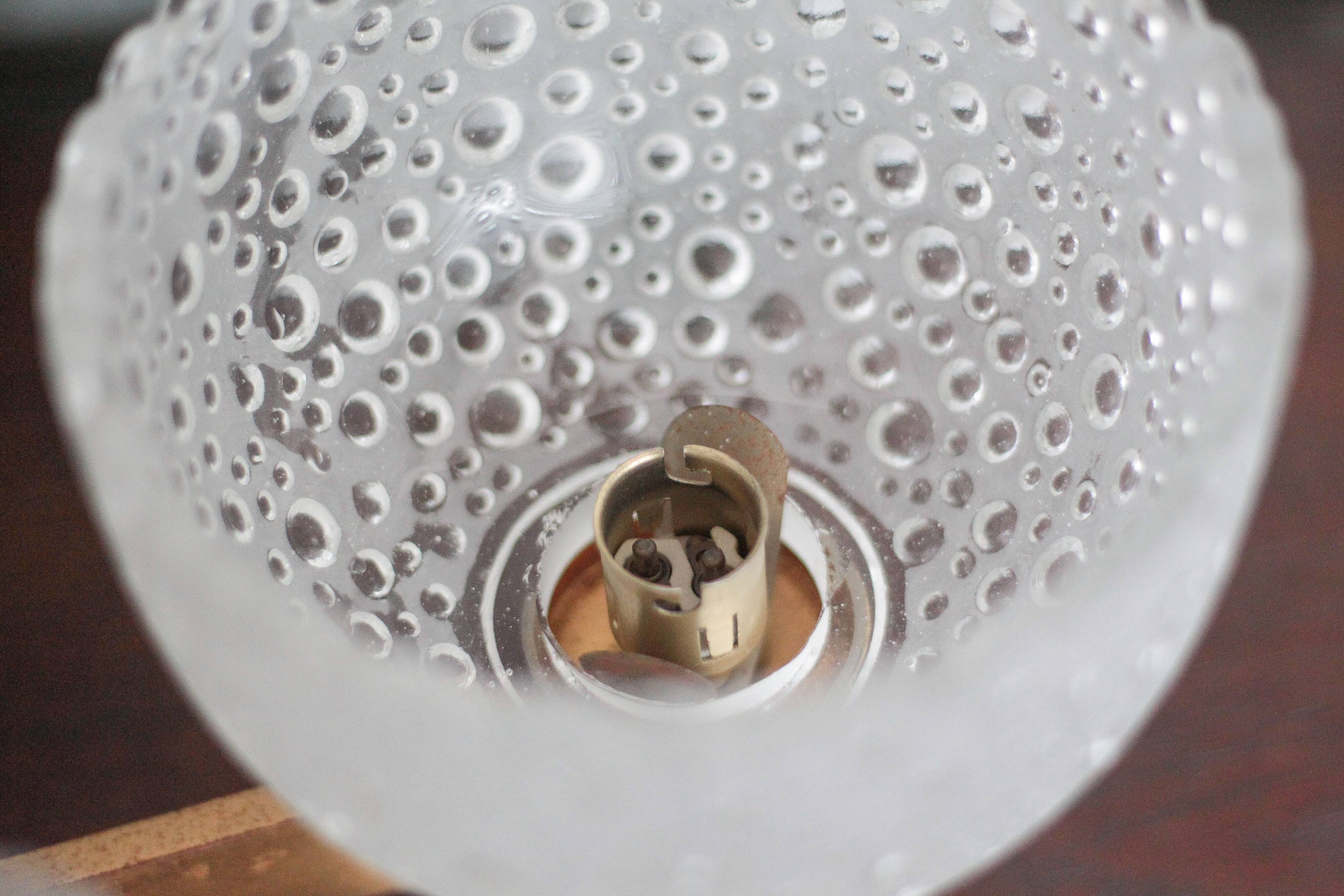 vintage wall light, golden metal and bubbled glass wall sconce, lighting, decor