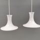 Suspensions en verre opale Holmegaard Mandarin, Michael Bang 1983
