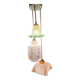 Vintage 3-light suspension, glass and opaline.