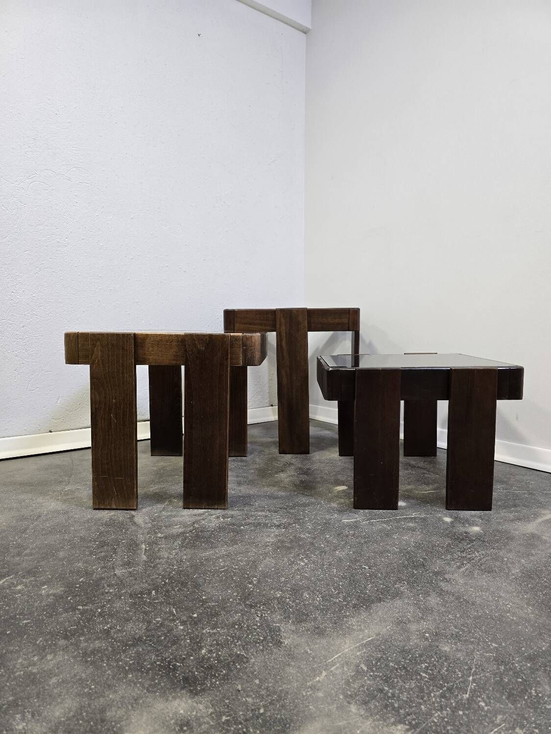 Tables gigognes Gianfranco Frattini années 70