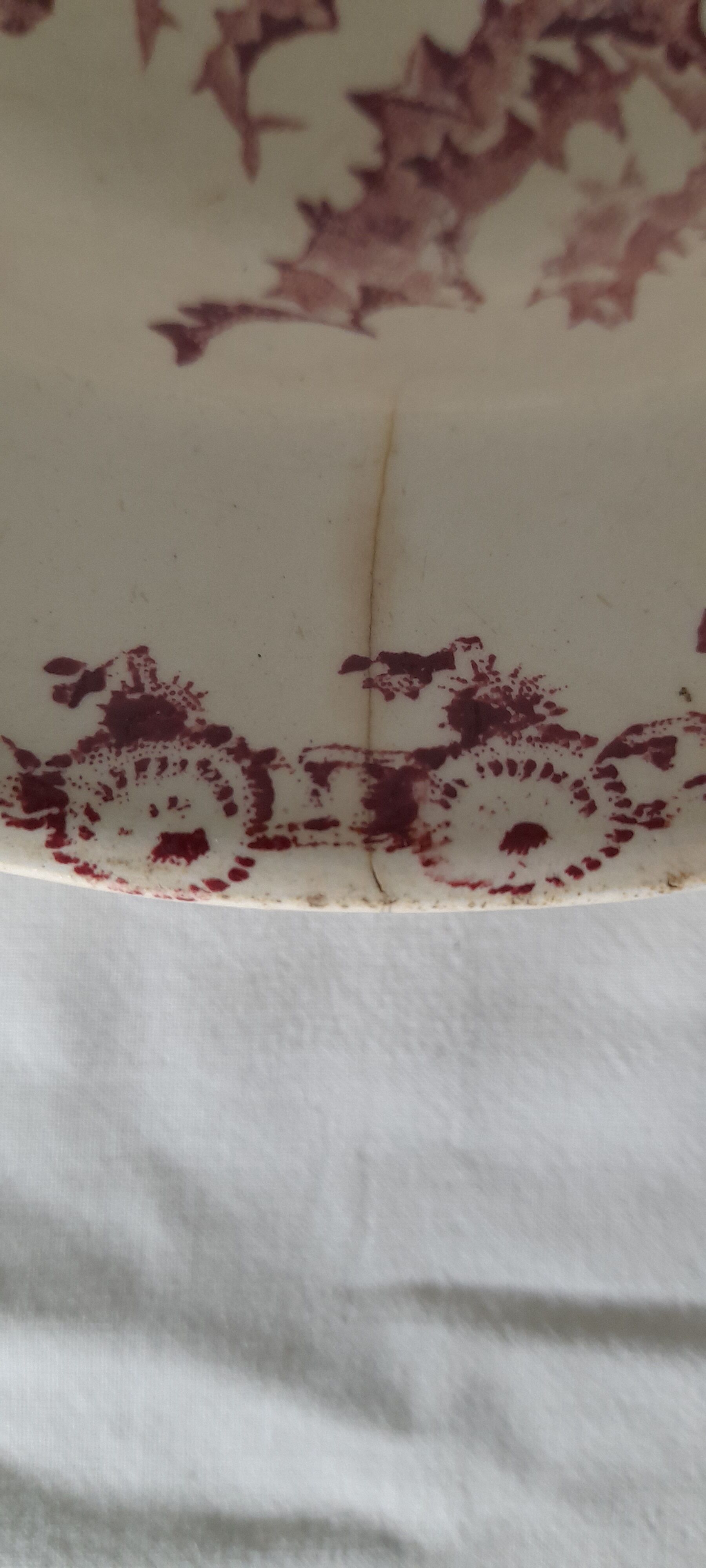 Opaque porcelain plate from Gien model thistles n ° 2 diam 24 cm