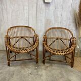 Pair of rattan armchairs POP UP CHRISTMAS 2022