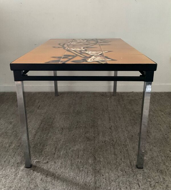 Table basse vintage en céramique années 70