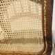 Chaise d’angle en bois et cannage
