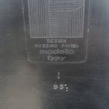 Set 4 - stackable chair Typy Massimo Papiri black red postmodern 1990s