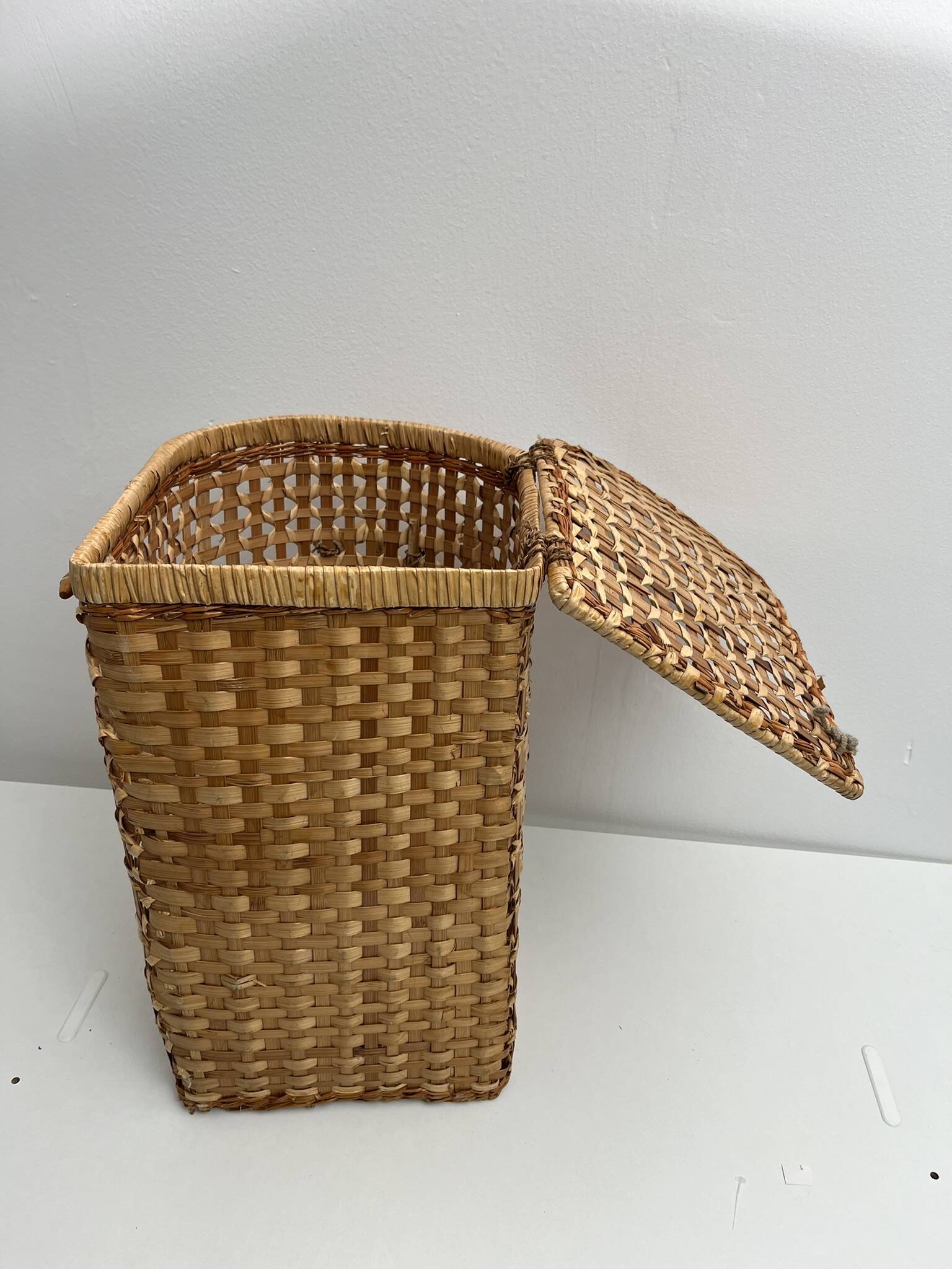 Cage Cat carrier basket in wicker/rattan, vintage