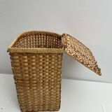 Cage Cat carrier basket in wicker/rattan, vintage