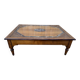 Coffee table – French classic style – Cherry, oak, marble