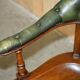 Victorian captain's chair in mahogany and leather