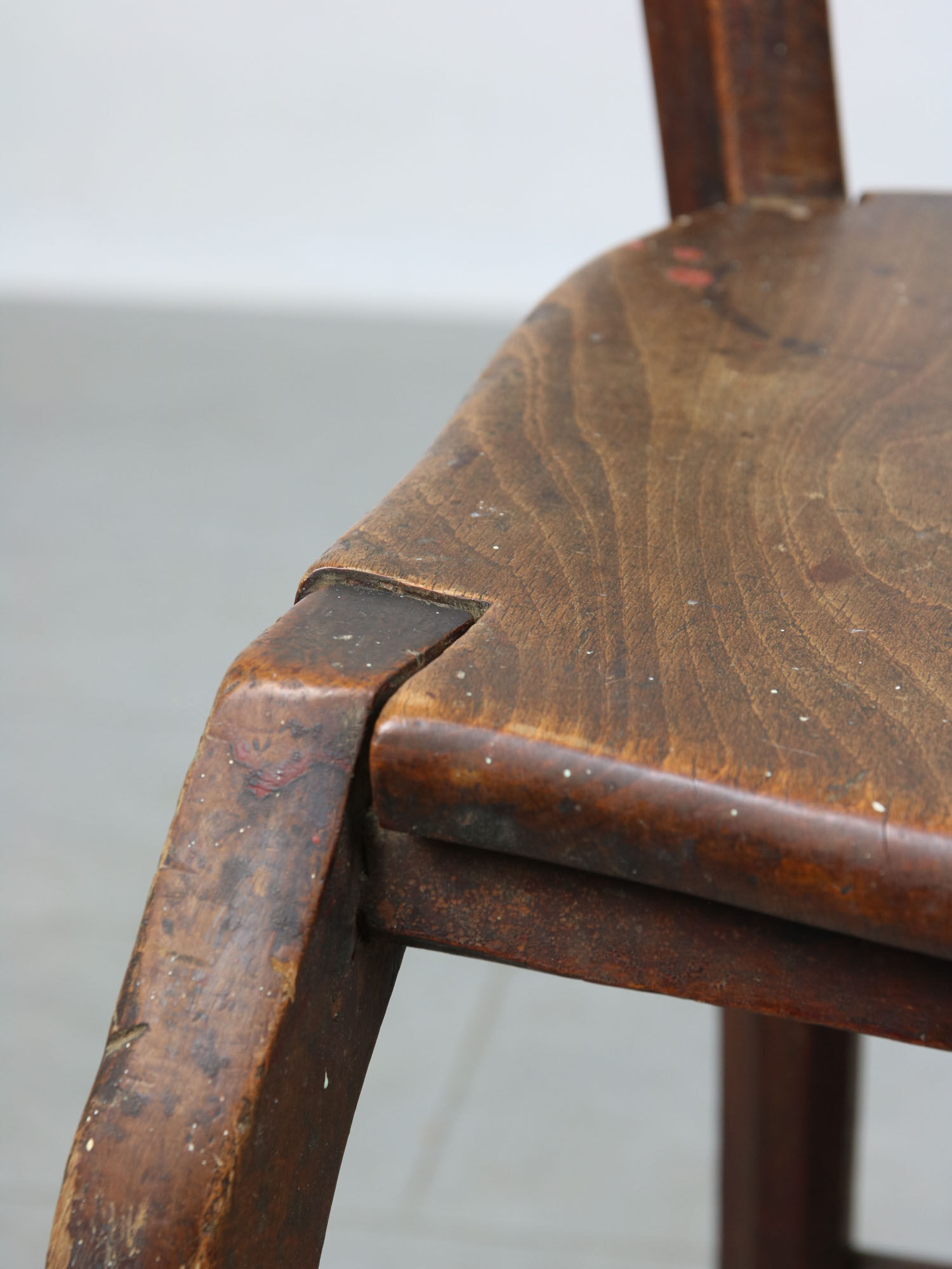Antique Patinated Children's Chair, 1890s