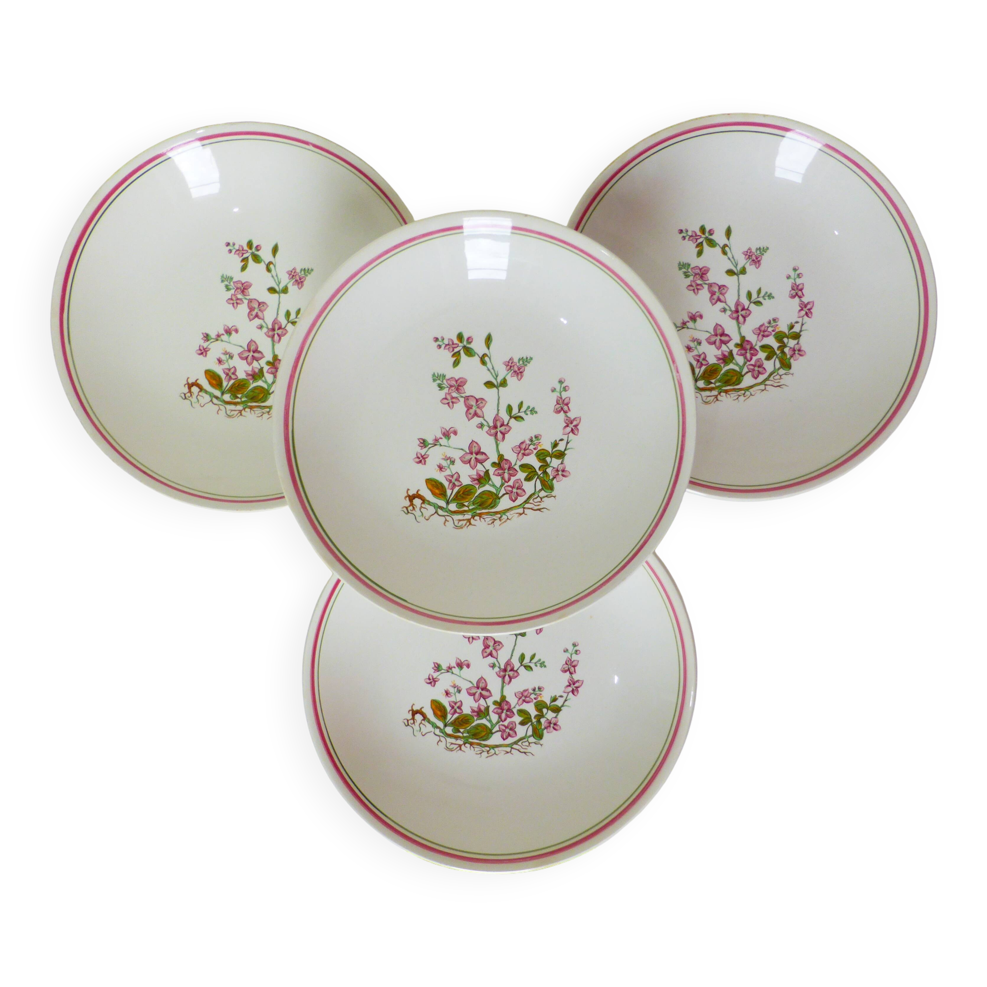 4 soup plates from Moulin des Loups Orchies 210422